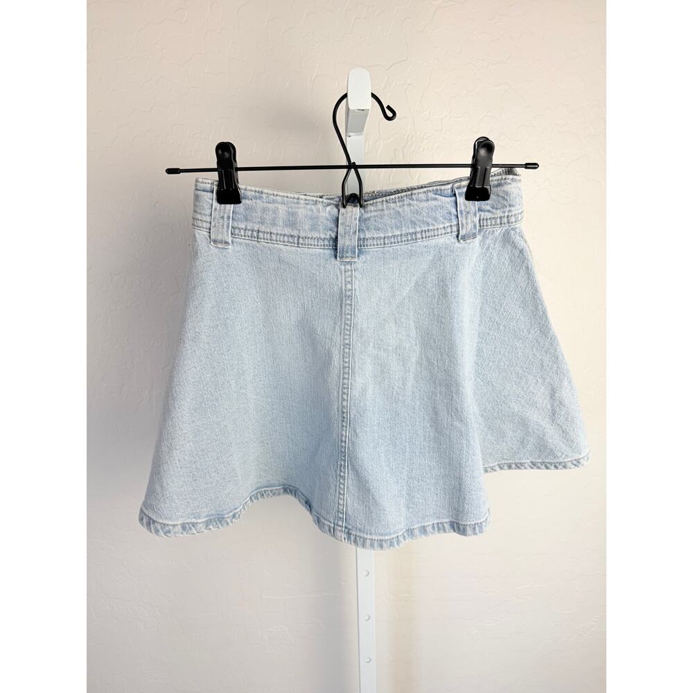 Art Class Denim Skort Girls M 8 Light Wash Stretch NWT